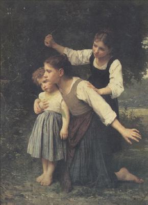 Adolphe William Bouguereau Dans le bois (mk26) Norge oil painting art